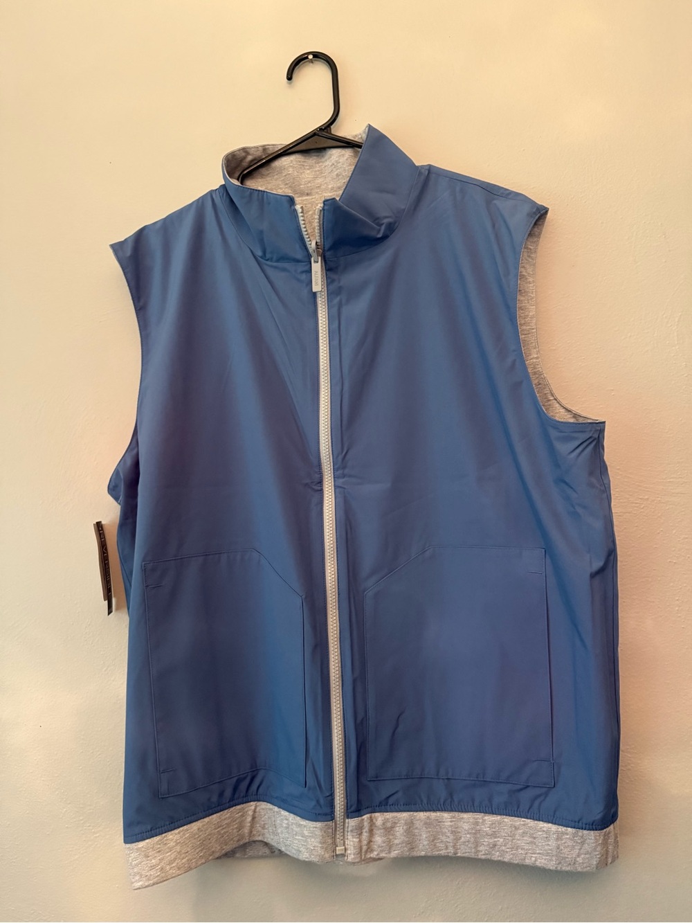 Alfani Blue Reversible Zip Vest